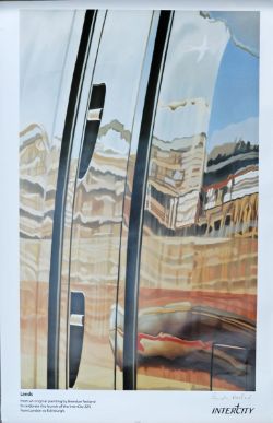 Poster, BRB `Intercity Leeds` from an original painting by Brendon Neiland to celebrate the launch
