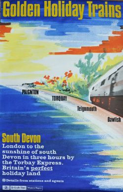 Poster BR(W) `South Devon`, double royal size 40" x 25". Interesting image of a Western hydraulic