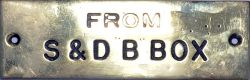 GWR brass Signal Box Shelf Plate FROM S&D B BOX. Ex `Highbridge West` box on the Bristol to