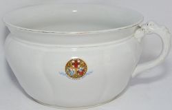 North Eastern Railway `NER Hotel Dept` Chamber Pot with full colour COA on side. Makers name beneath