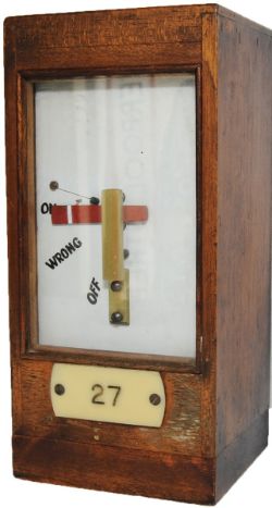 GWR mahogany cased Home Signal Repeater Instrument complete with lightning conductor.