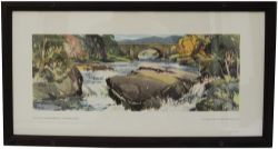 Carriage Print `Falls of Invermoriston, Inverness-shire` by Kenneth Steel RBA SGA from the