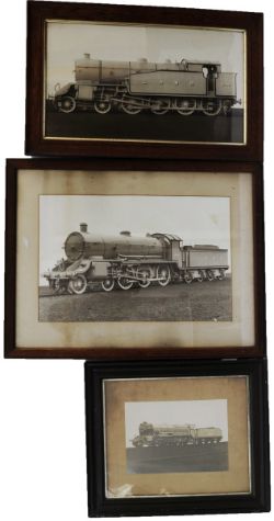 Southern Railway Official Works Photographs, qty 3:- L&SWR 4-8-0 No 492, 27" x 17¼" in glazed frame;