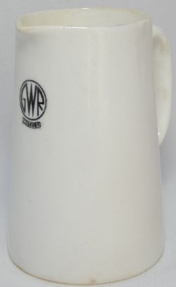 GWR Hotels Milk Jug with roundel on side, manufactured by Bishop, England. Excellent condition