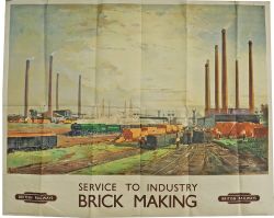 Poster BR `Service To Industry - Brickmaking` by Charles Cundall quad royal size 40" x 50". Great