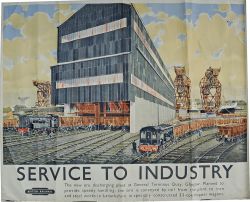 Poster BR `Service to Industry` by Alastair MacFarlane, quad royal size 40" x 50". Published by BR