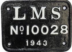 LMS Tenderplate 10028 1943. Ex Stanier 8F locomotive number 48301 which was built at Crewe Works