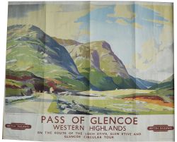 Poster BR "Pass of Glencoe - On The Route of Loch Etive, Glen Etive and Glencoe Circular Tour" by