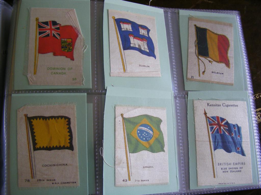 "Qty: various Cigarette Silks colln approx 53, mostly Word Flags but some some featuring Military
