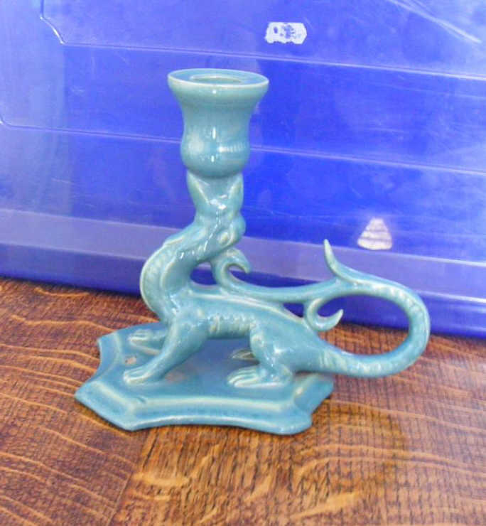 A Branham Pottery Candlestick impressed to base.