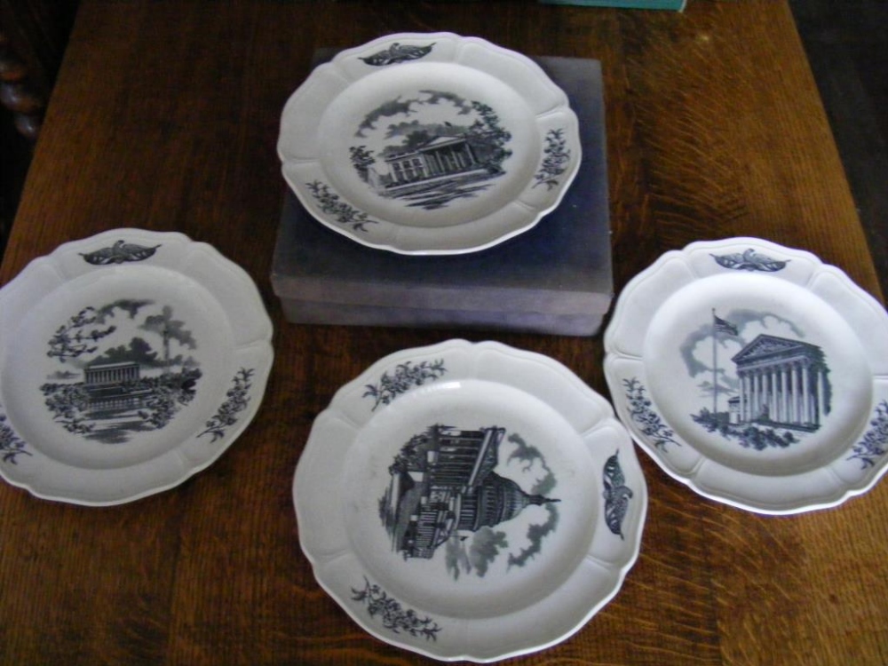 "Four Wedgwood "Federal City" plates (specially commissioned), with the original presentation box."