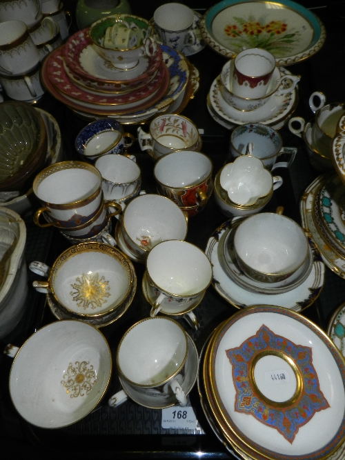 A quantity of Davenport and Coalport cups and saucers, 19th century and later, together with a