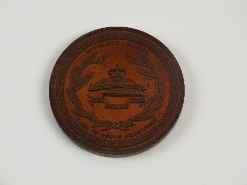 An early Victorian bronze Shropshire medallion, 'The 12 Conservative Members of Parliament for - Image 2 of 3