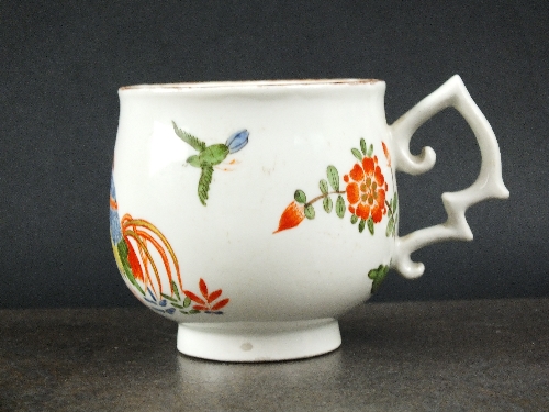 A porcelain coffee cup, late 18th century, probably Chinese porcelain but European decorated, - Image 3 of 3