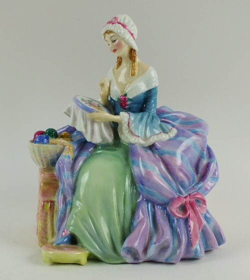 A Royal Doulton figure, 'Penelope', HN1902, designed by Leslie Harradine, in lavender and green