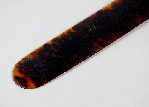 A 19th century tortoiseshell page turner of tapering form, 41.5cm long - Image 2 of 2
