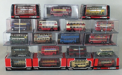 A group of nineteen boxed double-decker and trolley buses by the Original Omnibus Company,