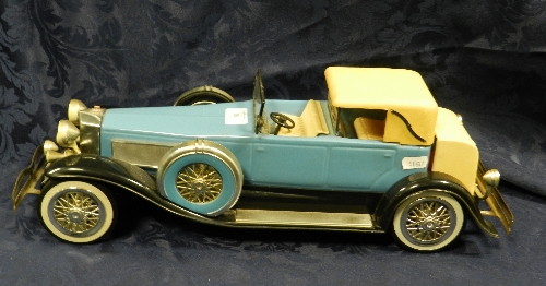 A Beam novelty whiskey decanter modelled as a Duesenberg car (unopened)