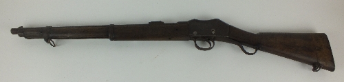 A British Martini-Henry rifle, 19th century, mark 2, butt marked '3.9.4 V I.L.D.A. 281', overall