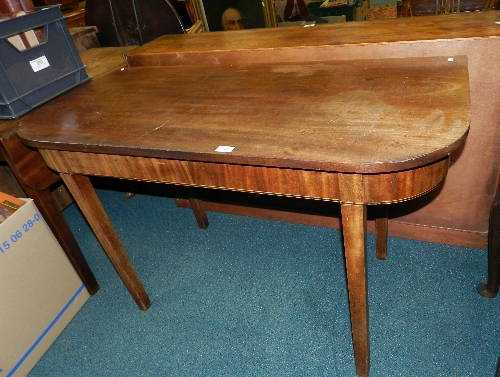 A 19th century side table formerly end of a dining table