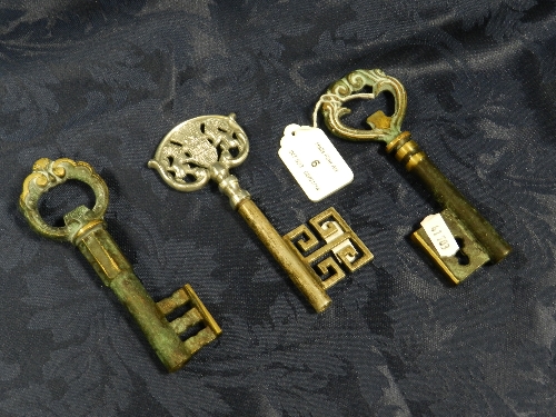 Three novelty key cork screws
