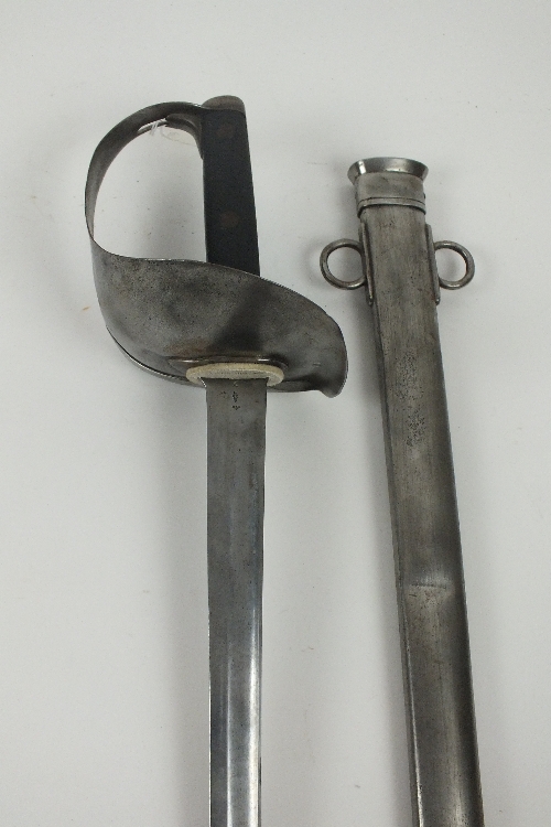 An 1899 pattern British Cavalry Sword by Wilkinson of Pall Mall, London, the flat back blade, single