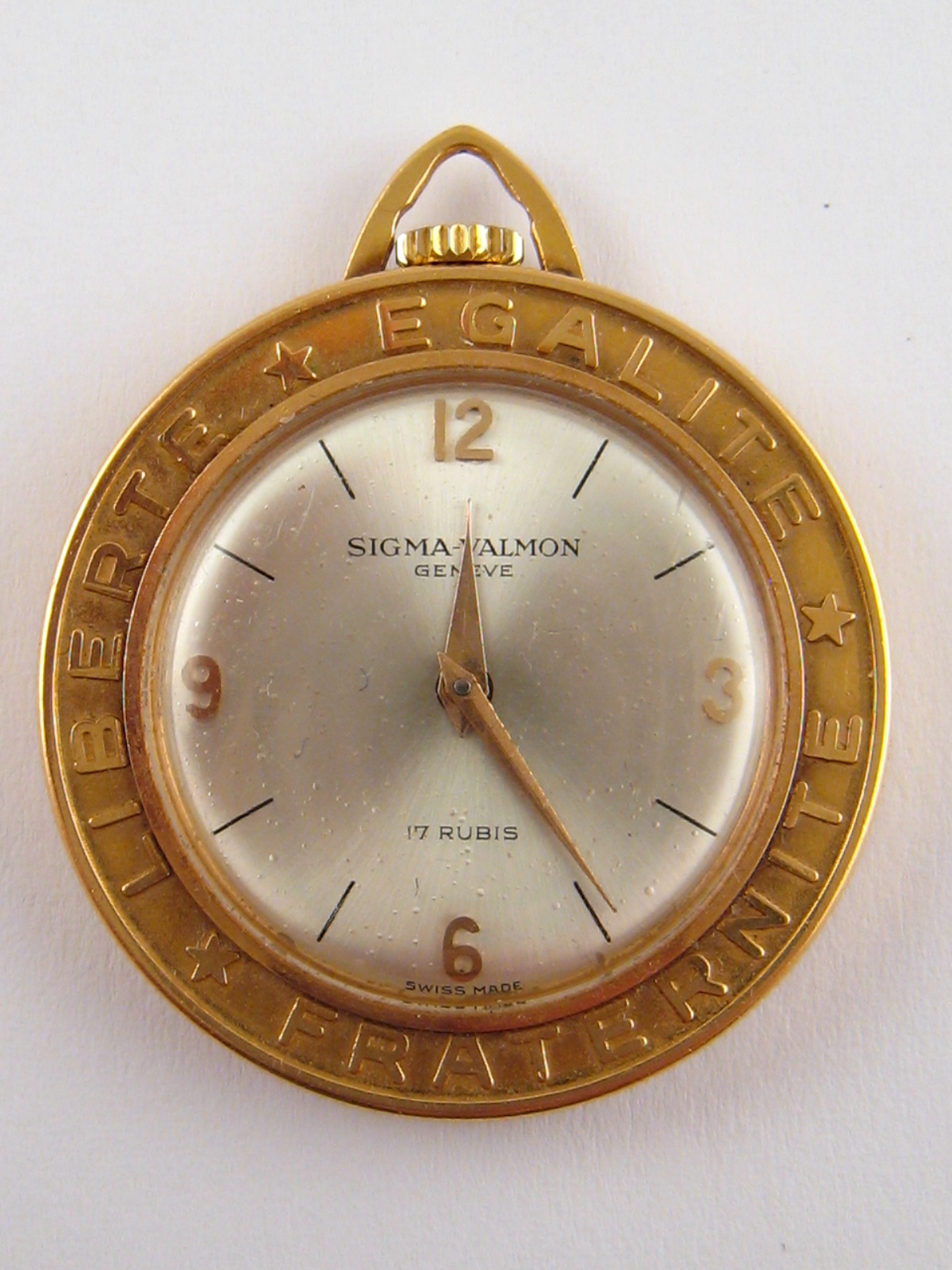An 18 carat gold coin watch, unascribed marks, case approx 33mm wide, 20.6 gms.