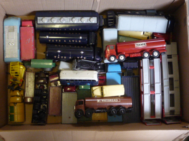 Diecast Vehicles. Twenty two various Dinky Commercial vehicles, playworn or repainted, and eight