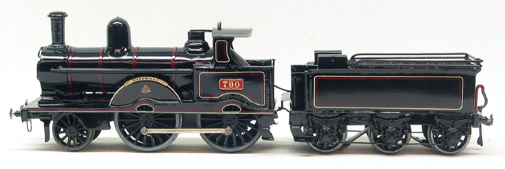 Model Railways. L.N.W.R. Jumbo Class 2-4-0 "Hardwicke" three rail electric operation, handmade
