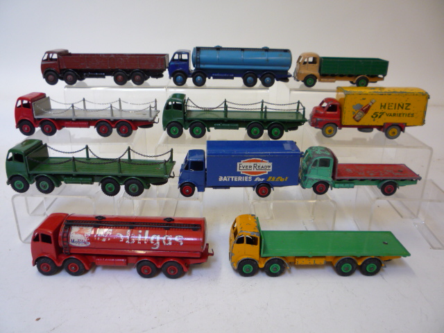 Diecast Vehicles. Two Foden tankers, three Foden chain wagons, two other Foden wagons, two Guy
