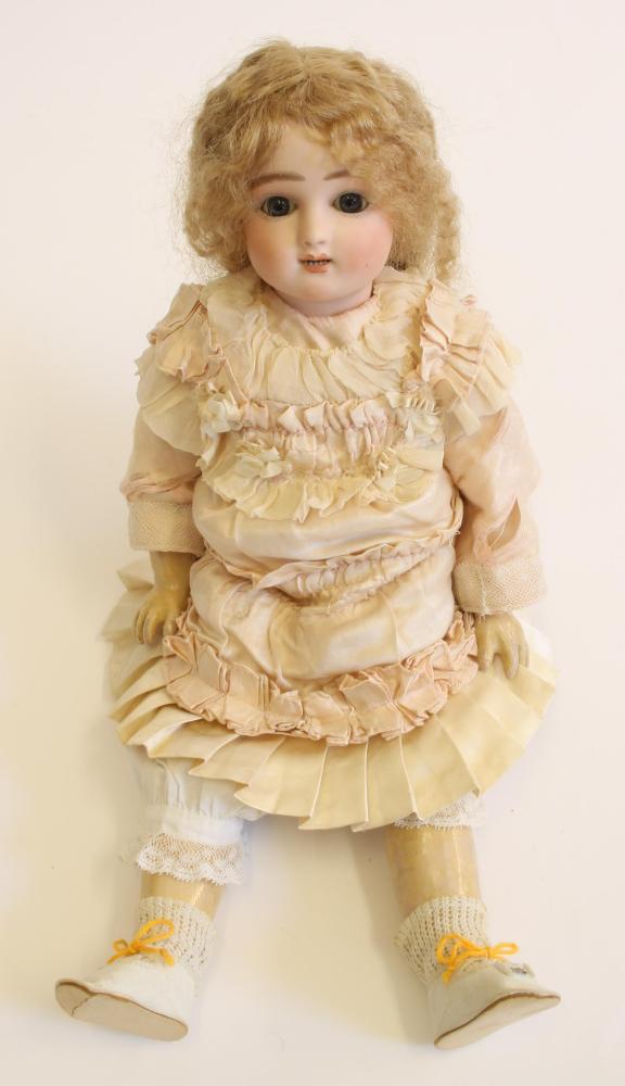 Dolls & Equipment. A Jules Steiner, Paris, type C bisque head crying doll with blue glass eyes (