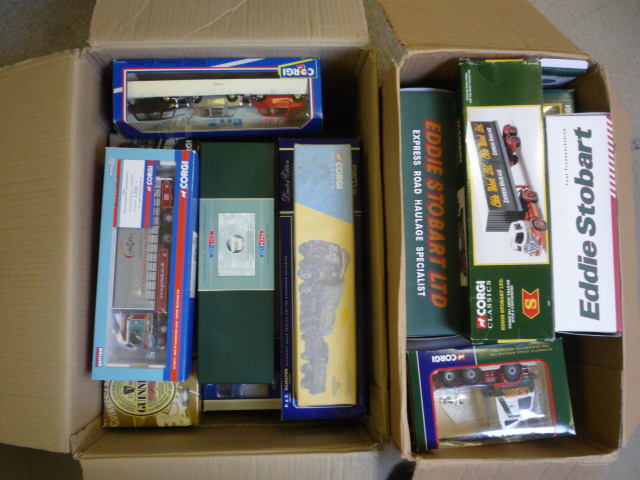 Diecast Vehicles. Sixteen Corgi Eddie Stobart Commercial vehicles, and eleven other models and sets,