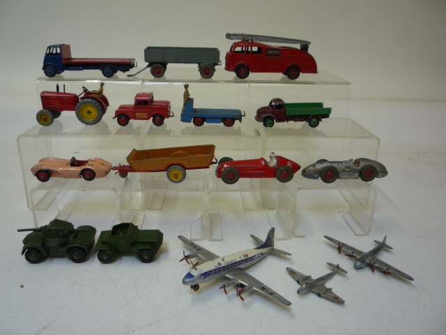 Diecast Vehicles. Sixteen various Dinky vehicles including four Commercial, and three planes,