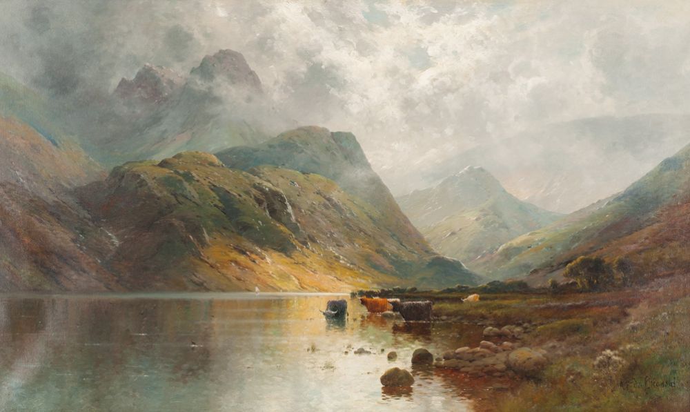 ALFRED FONTVILLE DE BREANSKI 1877 - 1957, Britischer Künstler.  'In the West Highlands' -