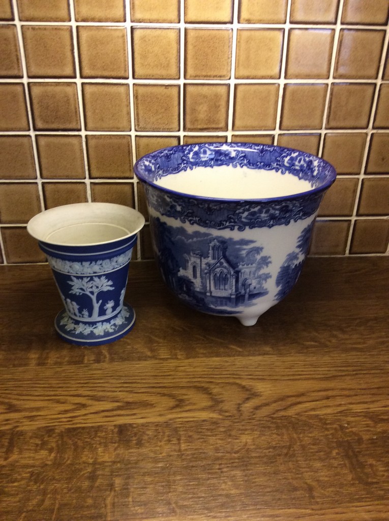 Two b/w bowls one Wedgwood.