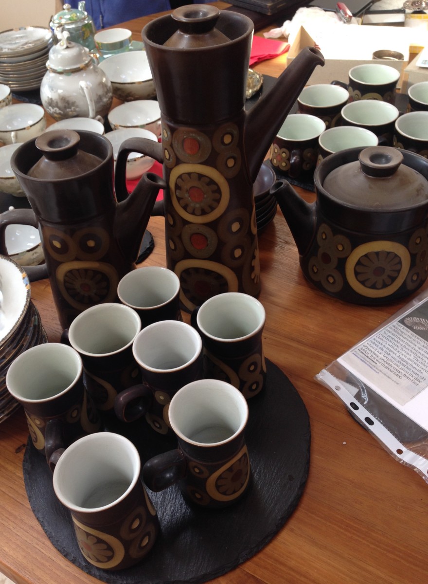 Denby pottery Arabesque tea and coffee set.