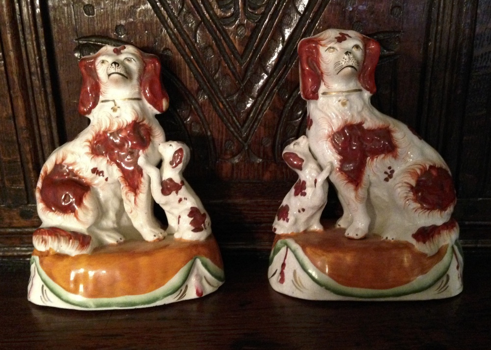 Pair of Staffordshire dogs.