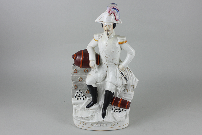 A Staffordshire flat back figure of EM Napoleon, 41cm high