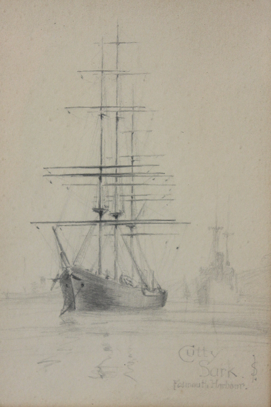 English School (20th century), The Cutty Sark at Falmouth Harbour, print, and a print of St Mary