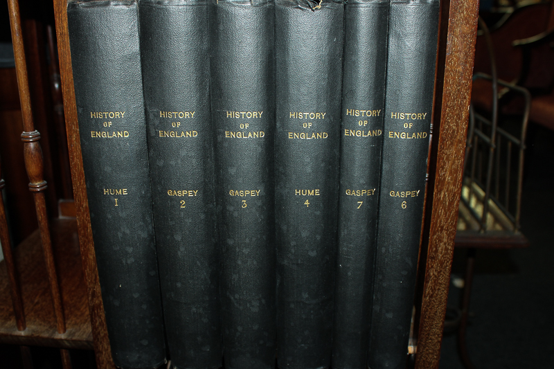 Gaspey and Hume, History of England, volumes 1 to 7, in blue bindings