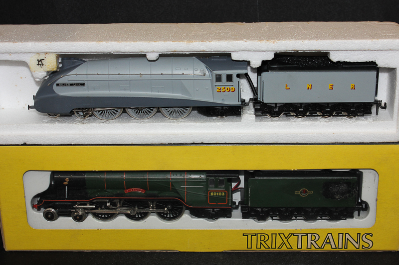 Two Trix trains model locomotives Flying Scotsman 60103 (boxed) and Silver Link 2509