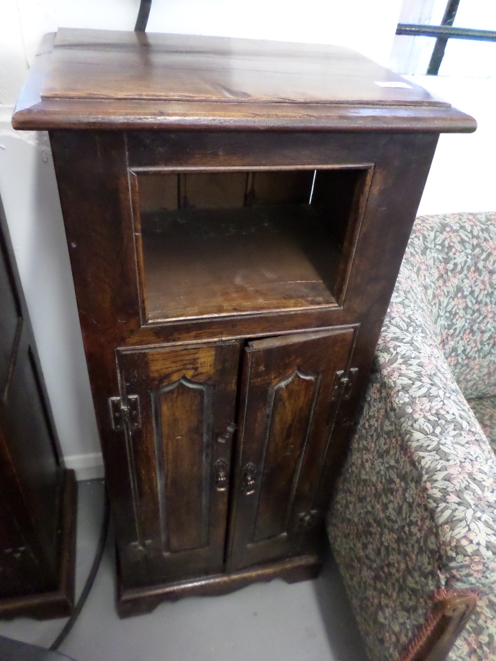 Modern Dark Oak Cabinet with double doors