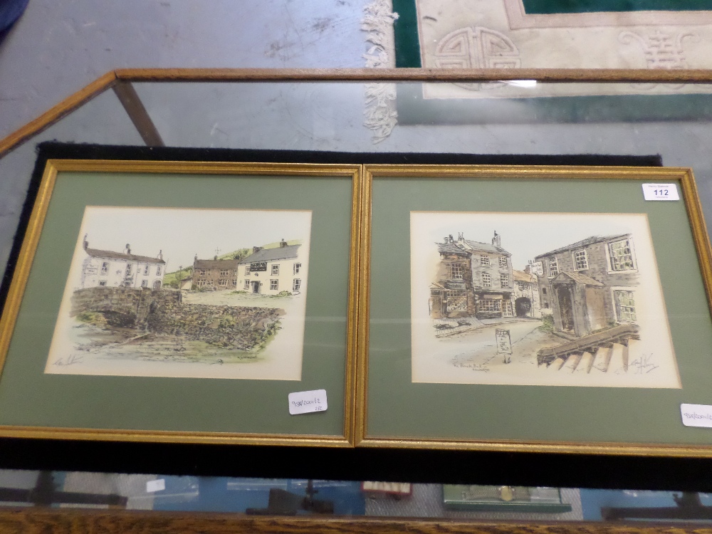 Kettlewell and Haworth two prints by G. Arthur
