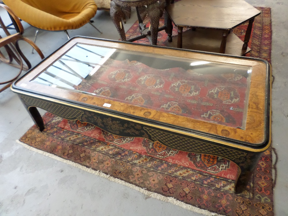 Glass coffee table