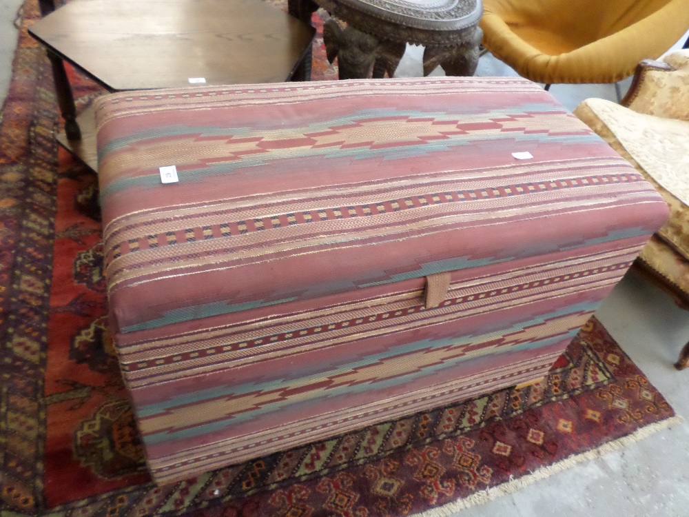 Upholstered wooden storage chest