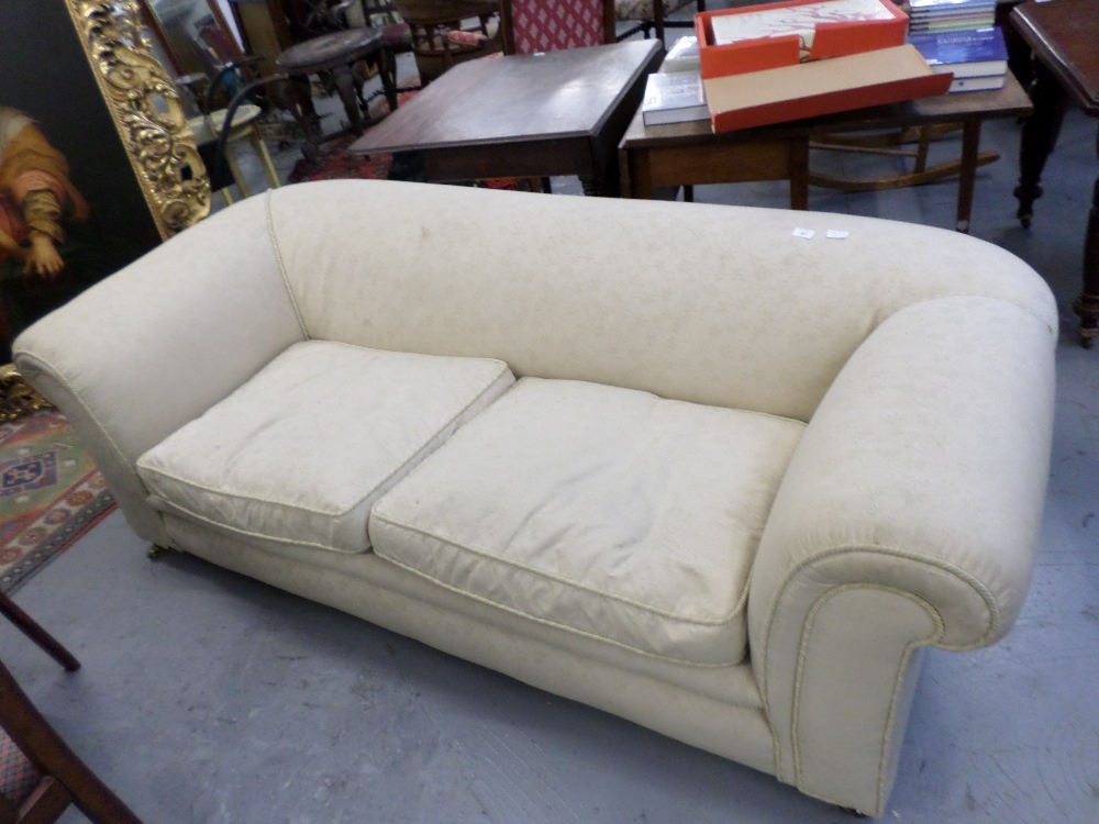Cream two seater drop end sofa