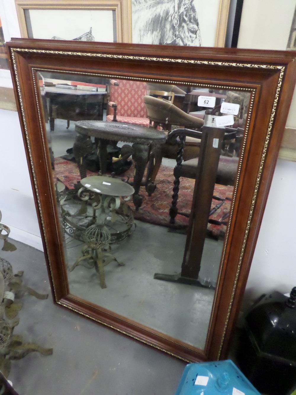 Large framed mirror