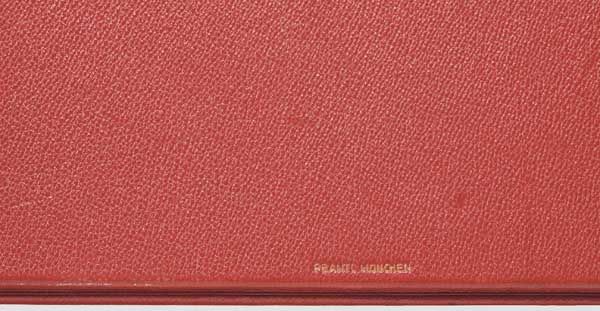 A presentation folder for documents  Red folder made of fine Morocco leather, with gold-embossed - Image 3 of 3