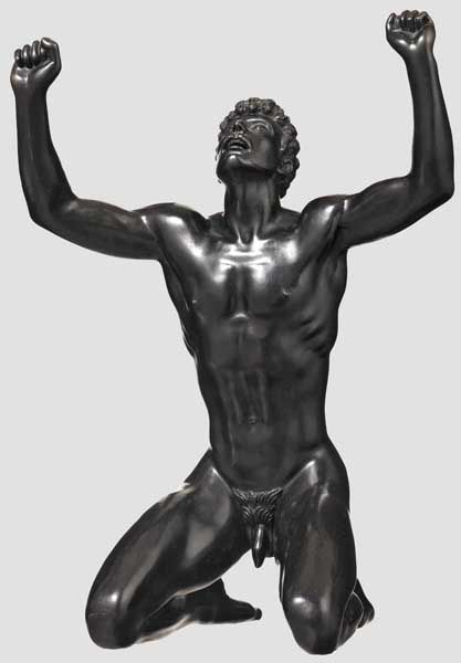 Arno Breker (1900 - 1991) - an Olympic athlete, decathlete Jürgen Hingsen  Bronze with noble dark,