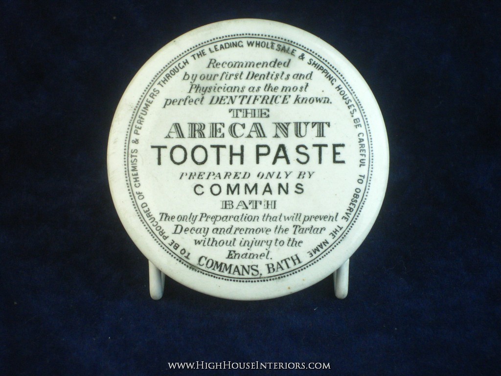 Old Pot Lid Commans Areca Nut Tooth Paste Bath Somerset - Mint - with base - 3